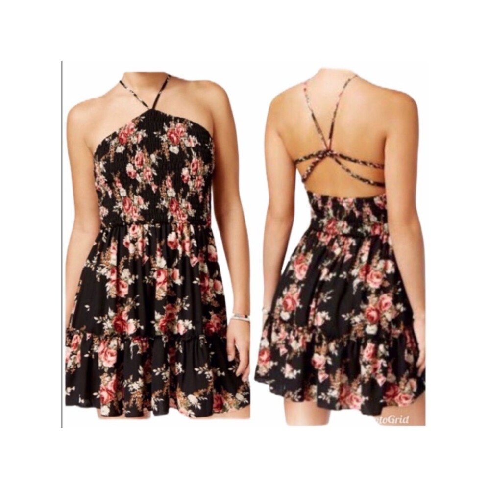 B. Darlin Floral Smocked Halter Sundress